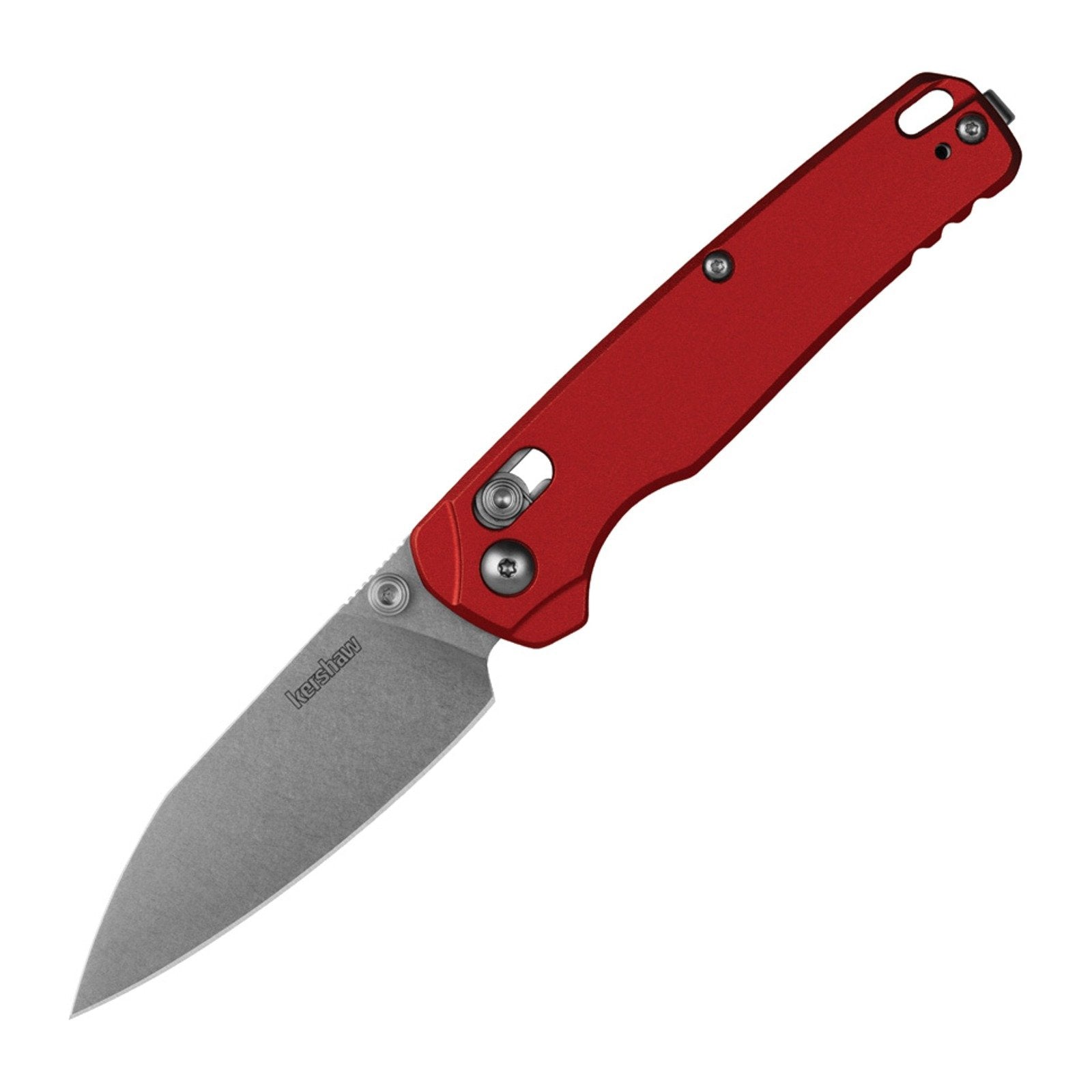 Kershaw Bel Air Red Aluminum CPM MagnaCut Folding Knife - CPM MagnaCut, Reverse Tanto, Aluminum product photo