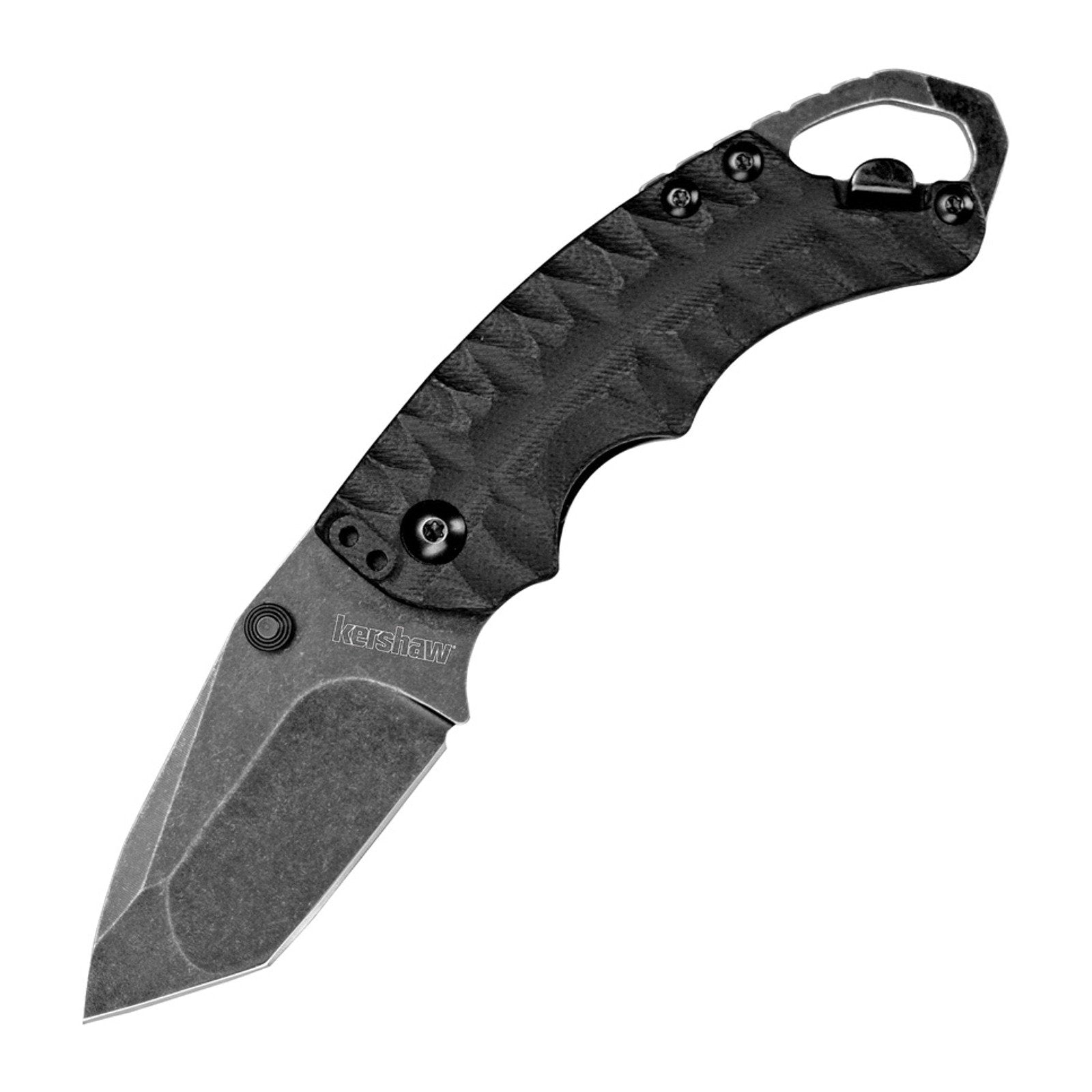 Kershaw Shuffle II Tanto Black Glass-filled nylon 8Cr13MoV Folding Knife - 8Cr13MoV, American Tanto, Glass-filled nylon