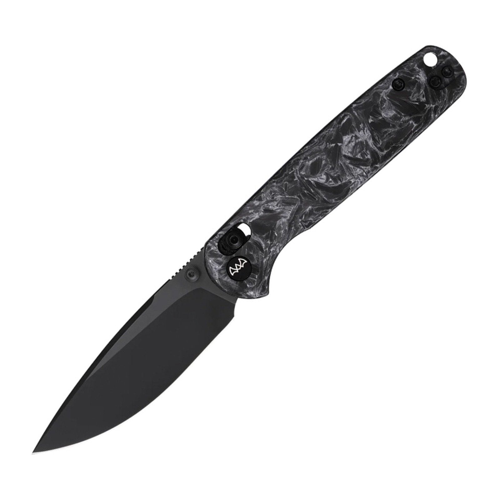 WIXCO Drax II Black 14C28N Shredded Carbon Fiber Folding Knife - product photo
