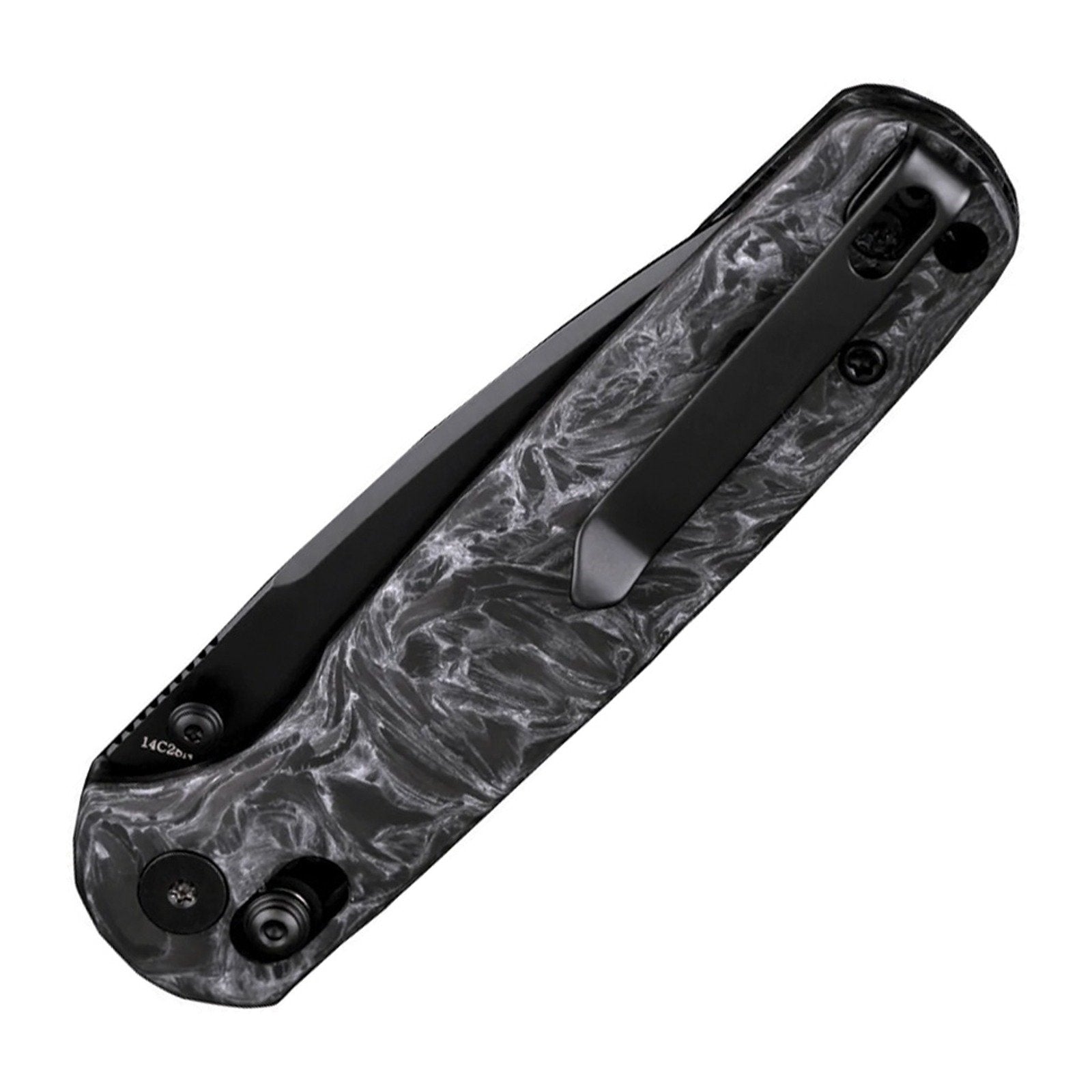 WIXCO Drax II Black 14C28N Shredded Carbon Fiber Folding Knife - product view 2