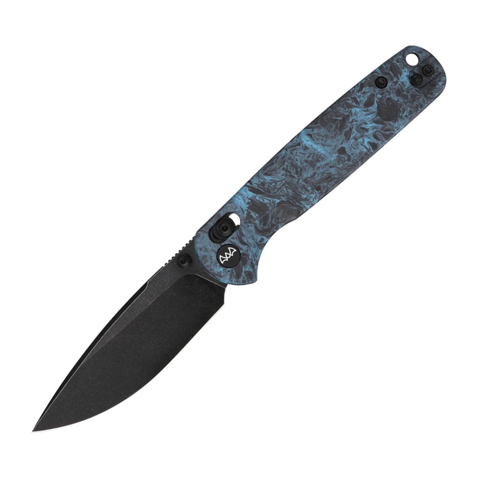WIXCO Drax II Sky Blue Carbon Fiber 14C28N Knife - product photo