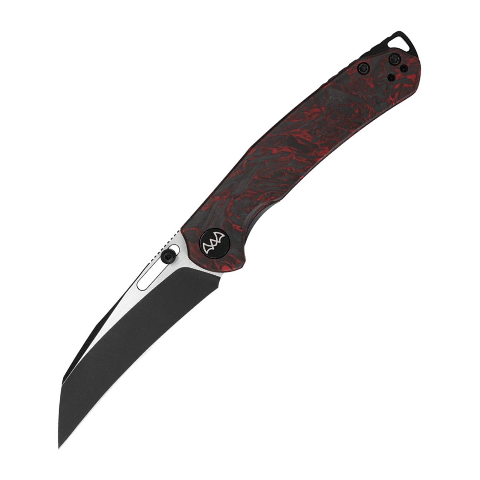 WIXCO Wortex WX16-E Red Carbon Fiber 14C28N Folding Knife - product photo