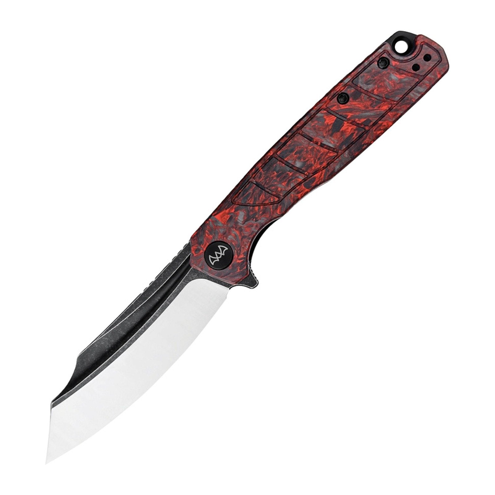 WIXCO Splark WX20-B Red Luminous Carbon Fiber Folding Knife - product photo