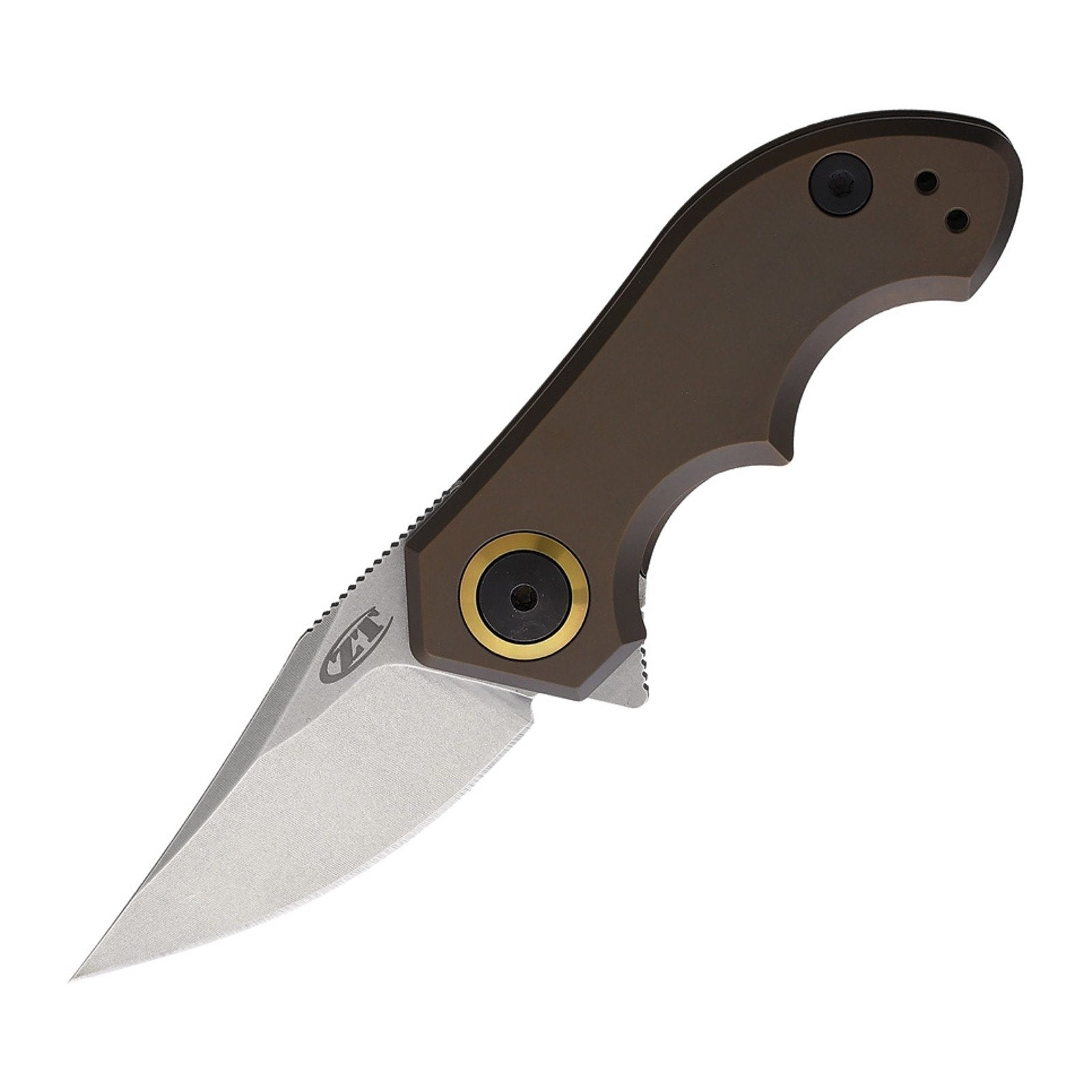 Zero Tolerance Small Galyean Bronze Titanium CPM 20CV Folding Knife - CPM 20CV Stainless Steel, Clip Point, Titanium product