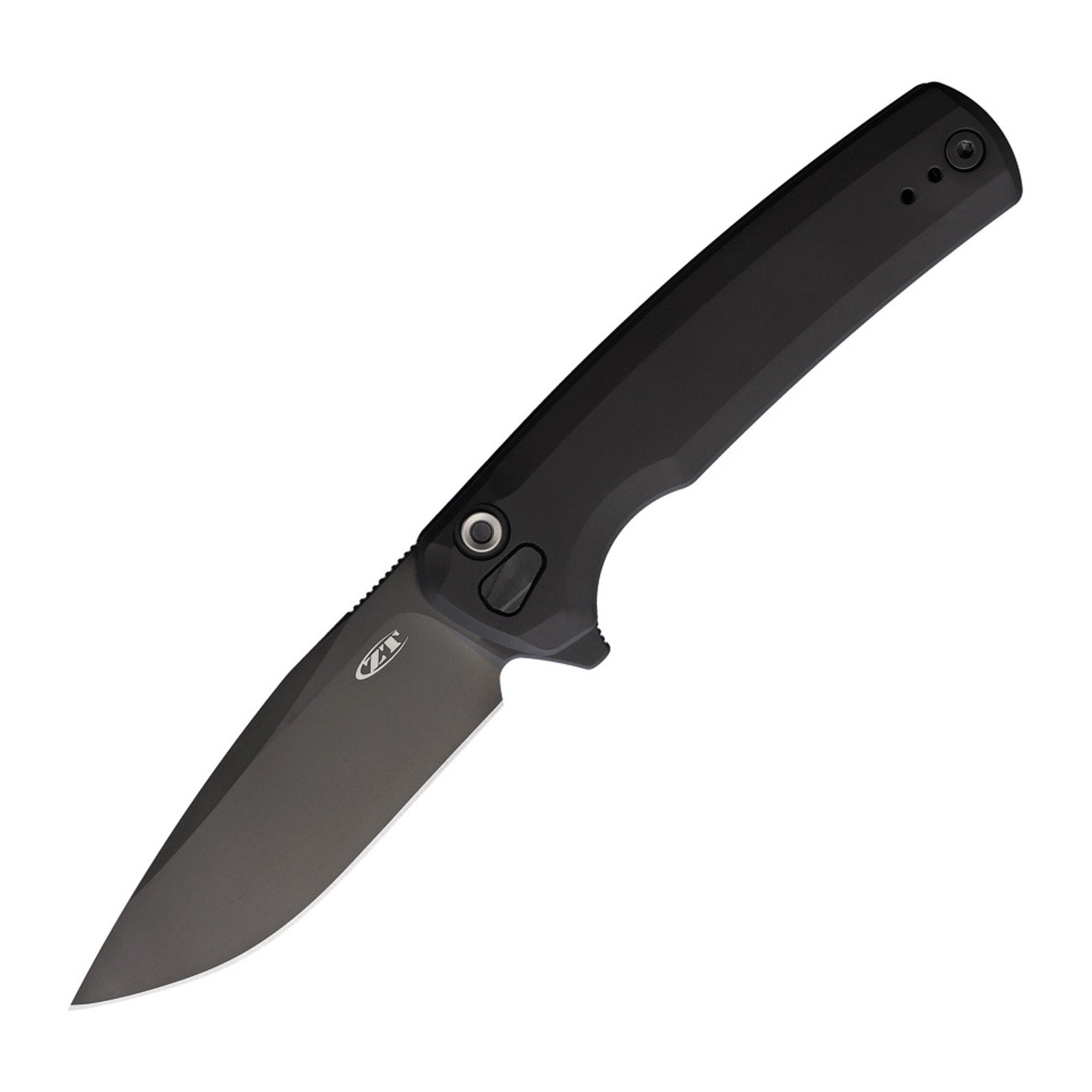 Zero Tolerance 0044BLK Button Lock Titanium Folding Knife - CPM S45VN, Drop Point, Titanium product photo