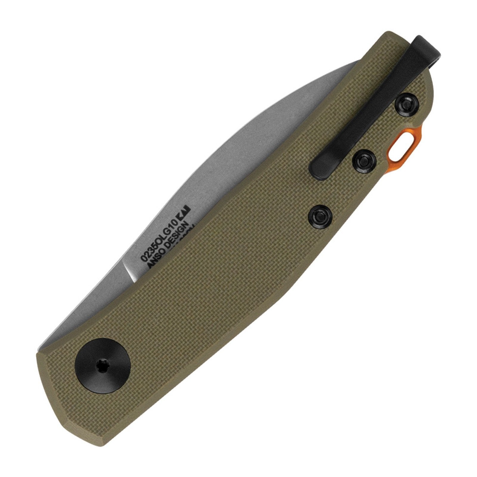 Zero Tolerance 0235OLG10 Jens Anso CPM 20CV Slip Joint Knife - CPM 20CV, Drop Point, G-10 product view 2