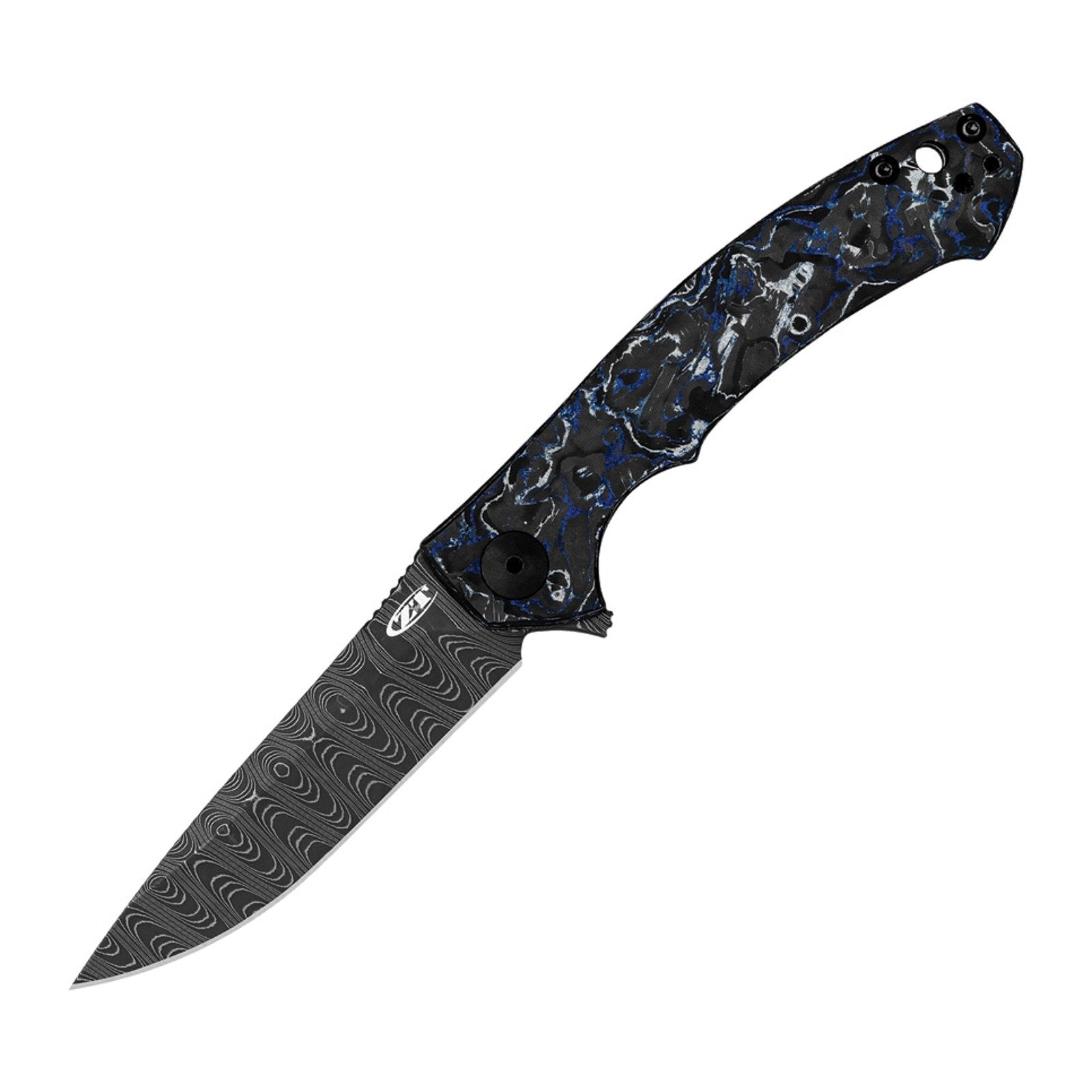 Zero Tolerance Sinkevich ZT0450MMC Damascus Frame Lock Folding Knife - Damascus, Drop Point, Carbon Fiber, Titanium product