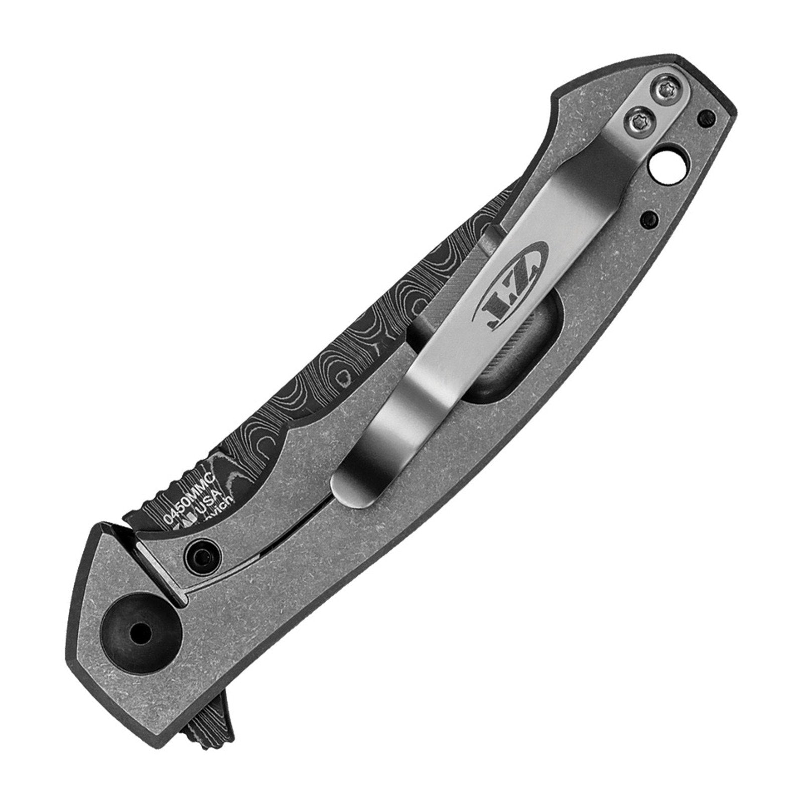 Zero Tolerance Sinkevich ZT0450MMC Damascus Frame Lock Folding Knife - Damascus, Drop Point, Carbon Fiber, Titanium product