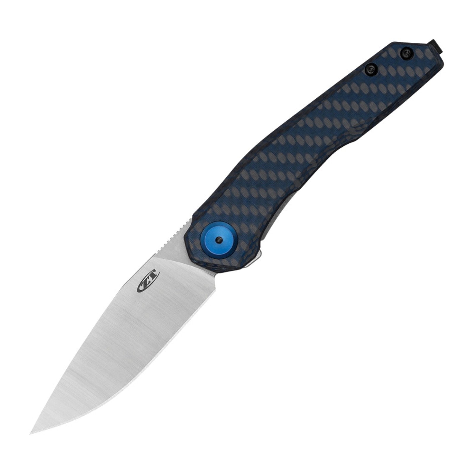 Zero Tolerance 0545BLUCF MagnaCut Carbon Fiber Folding Knife - CPM MagnaCut, Clip Point, Carbon Fiber, Titanium product photo